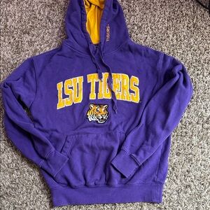 LSU Embroidered Hoodie Size Small